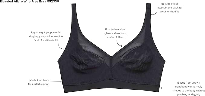Wacoal Elevated Allure Wire Free Bra, Up to DDD Cup Sizes, Style # 852336