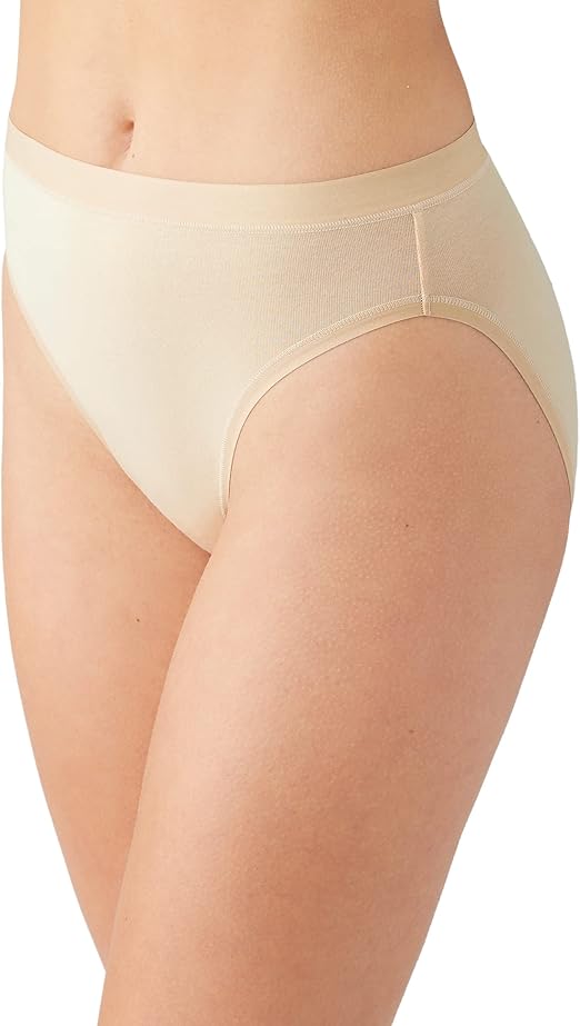 Wacoal's Understated Cotton Hi Cut Brief, Style# 879362 3 for $48