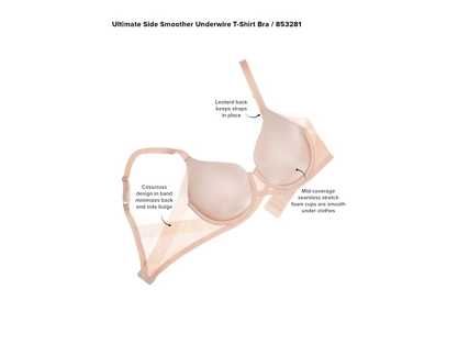 Wacoal, Ultimate Side Smoother, Seamless T-Shirt Bra, Style # 853281