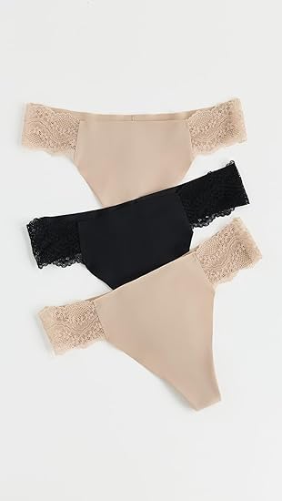 b.tempt'd b.bare Thong Panty Pack, Style# 970367, Pkg of 3