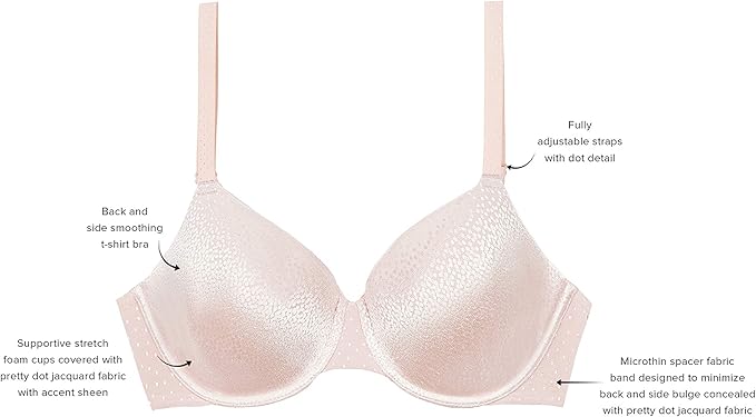 Wacoal Back Appeal T-Shirt Underwire Bra, Up to G Cup Sizes, Style # 853303