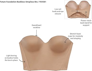 b.tempt'd Future Foundation Backless Strapless Bra, Style# 959281, B-DD Cup
