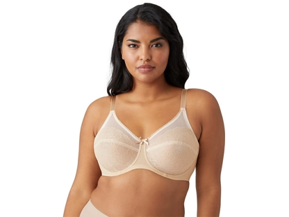 Wacoal Retro Chic Full Figure Underwire Bra, Style # 855186 - Toast