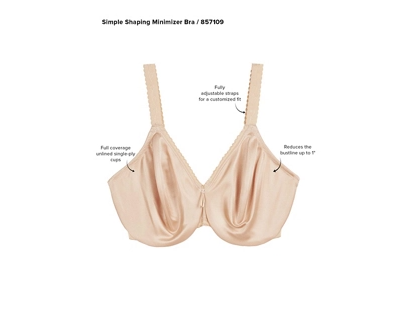 Wacoal Simple Shaping Underwire Minimizer Bra, Style # 857109
